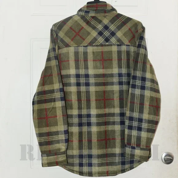 Green NWT Men’s Super Plush Shirt Jacket Freedom Foundry - Picture 5 of 7